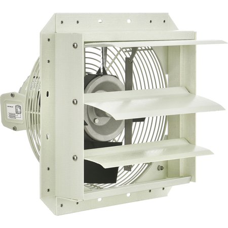 GLOBAL INDUSTRIAL Corrosion Resistant Exhaust Fan with Shutter, 12 Diameter, Direct Drive, 1/8 HP, 900 CFM, 115V 292893